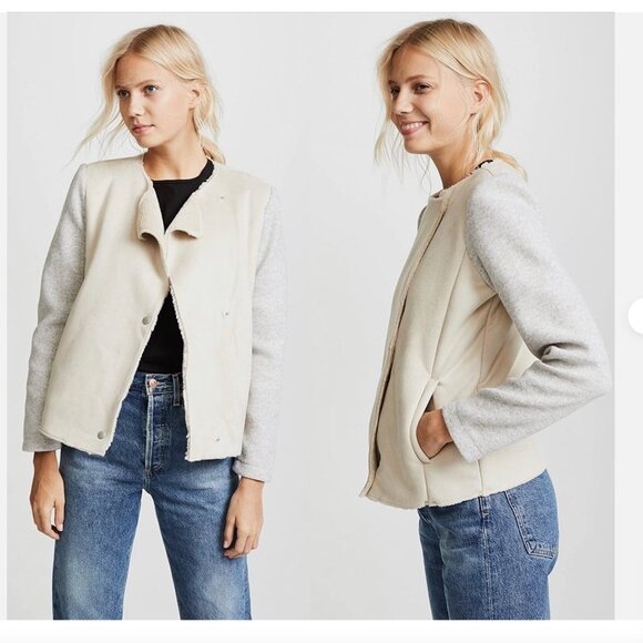 BB Dakota by Steve Madden - Women's Glenna Mixed Media Jacket • Size Large - Picture 1 of 15